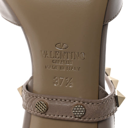 Valentino Garavani Calfskin Rockstud Ankle Strap 85mm Pumps 37.5 Poudre 7 of 8