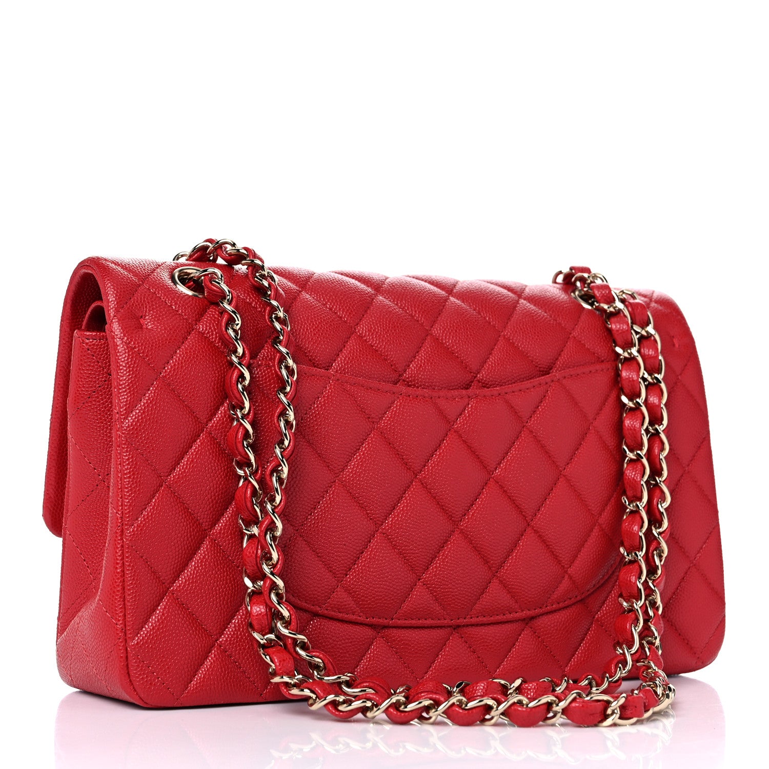 Chanel Caviar Quilted Medium Double Flap Red 3 of 12