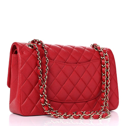 Chanel Caviar Quilted Medium Double Flap Red 3 of 12
