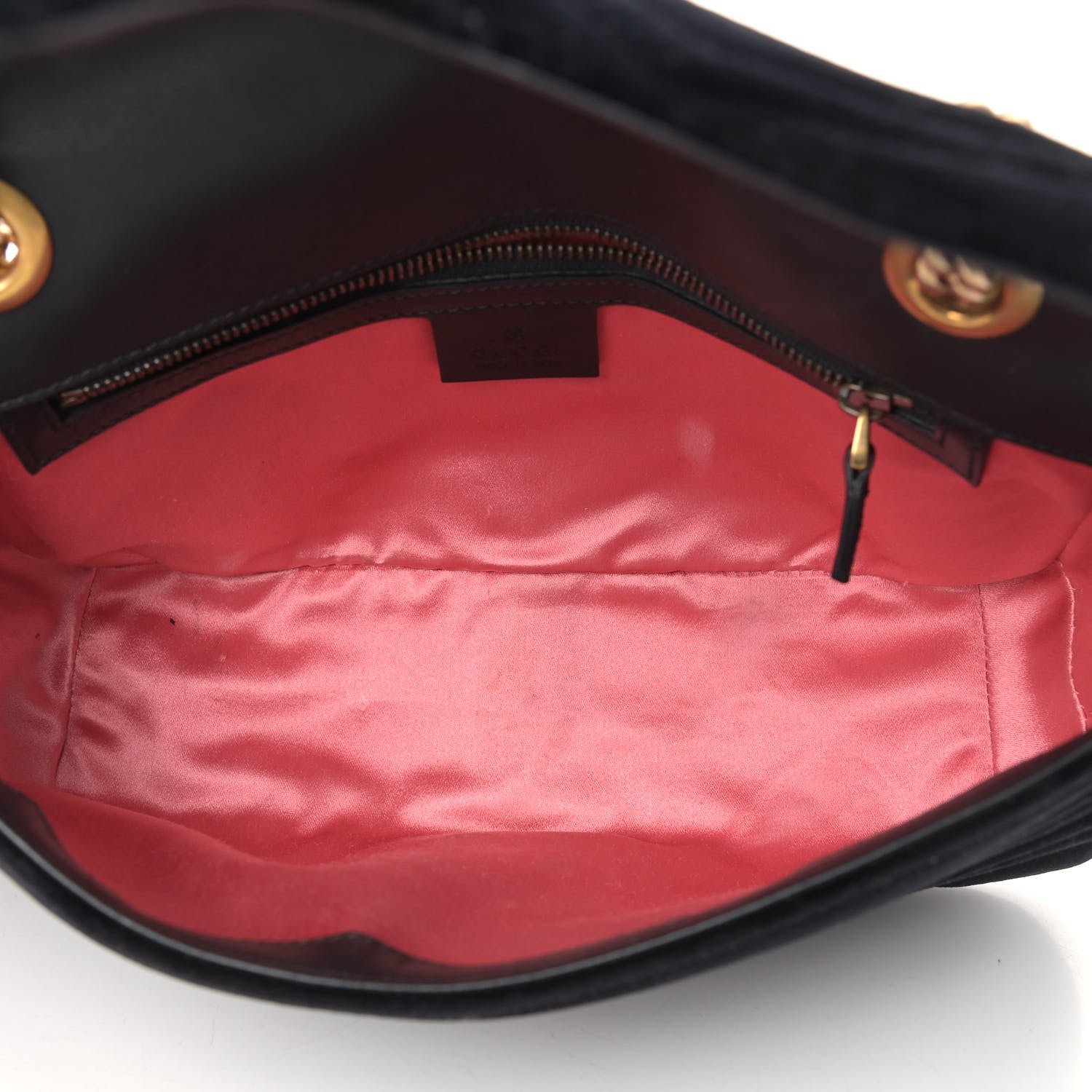 Gucci Velvet Matelasse Small GG Marmont Shoulder Bag Black 5 of 11