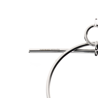 Hermes Sterling Silver MM Loop Earrings 4 of 7