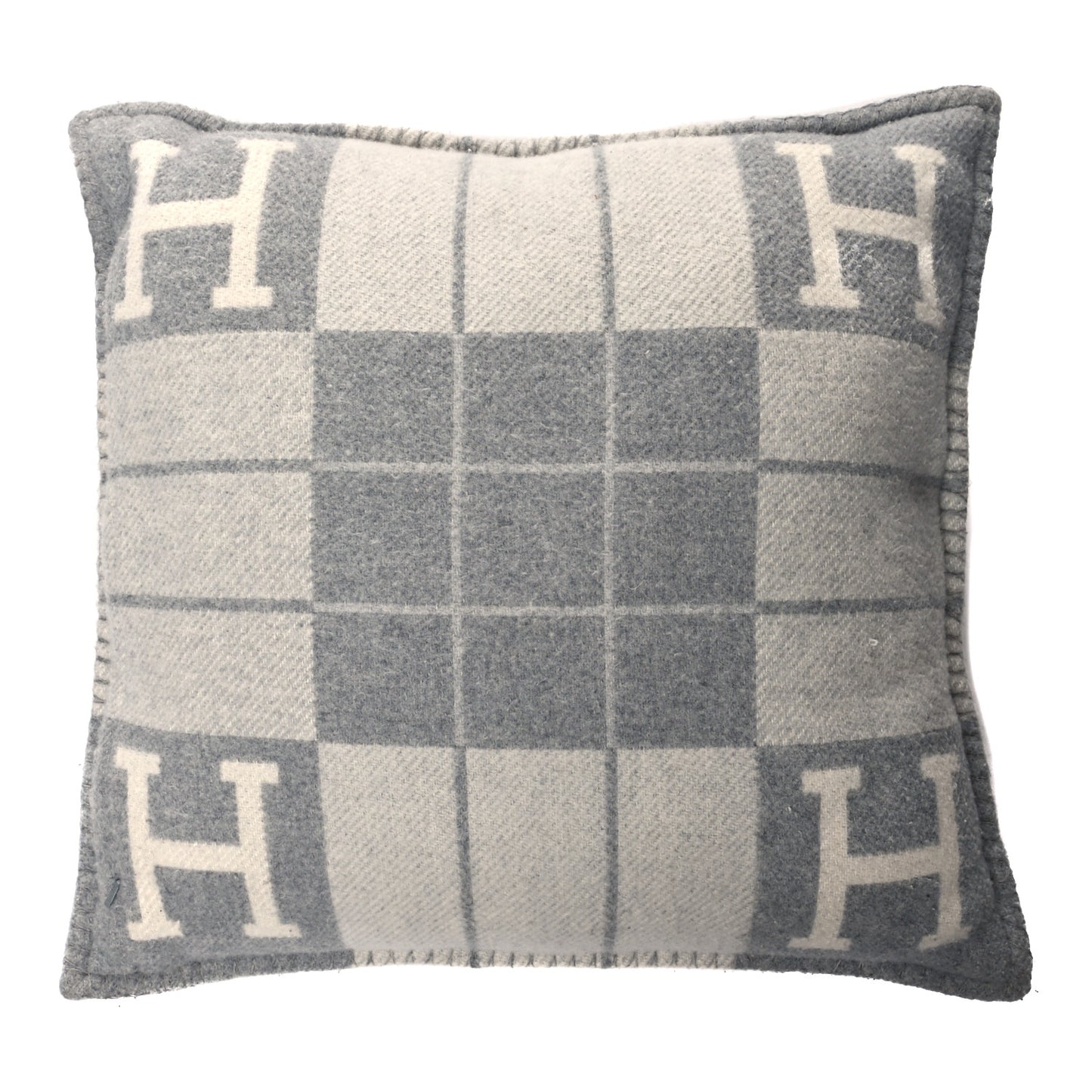 Wool Cashmere Avalon III Pillow PM Ecru Gris Clair
