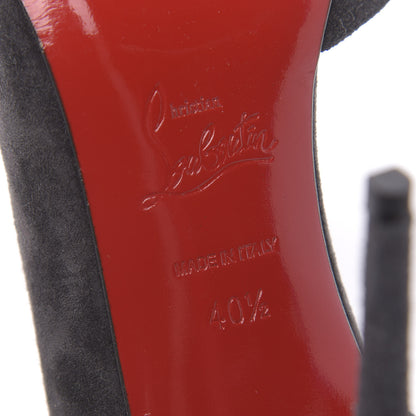 Christian Louboutin Veau Velours Iriza 100 Pumps 40.5 Charbon 7 of 9