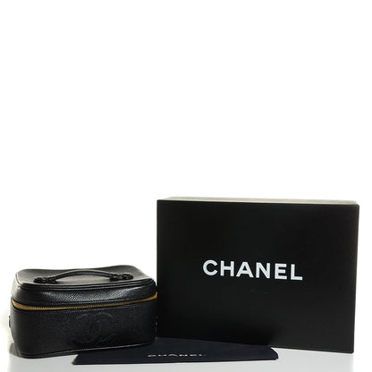 Chanel Caviar Vanity Cosmetic Case Black 5 of 8