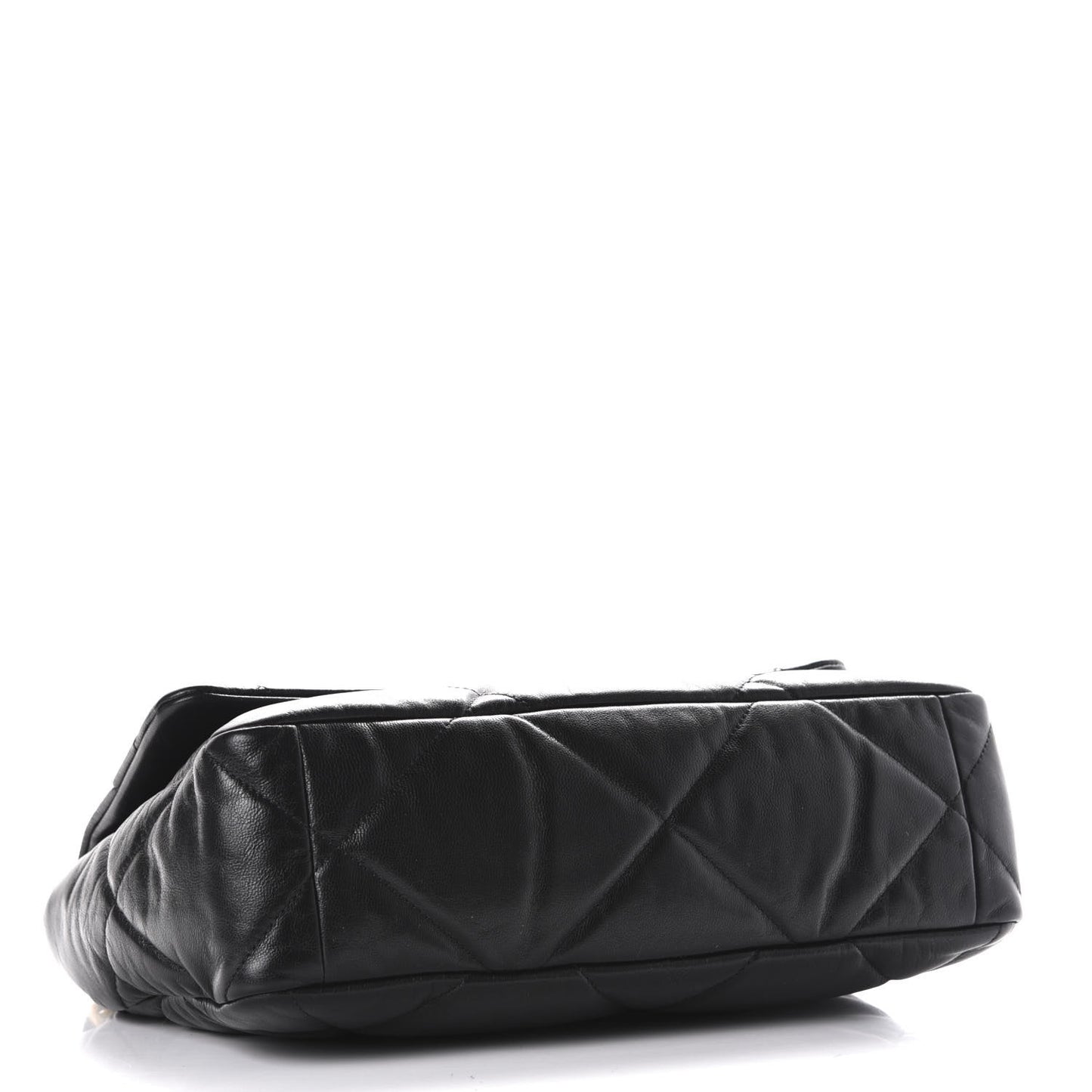 Goatskin Quilted Large 19 Flap Black