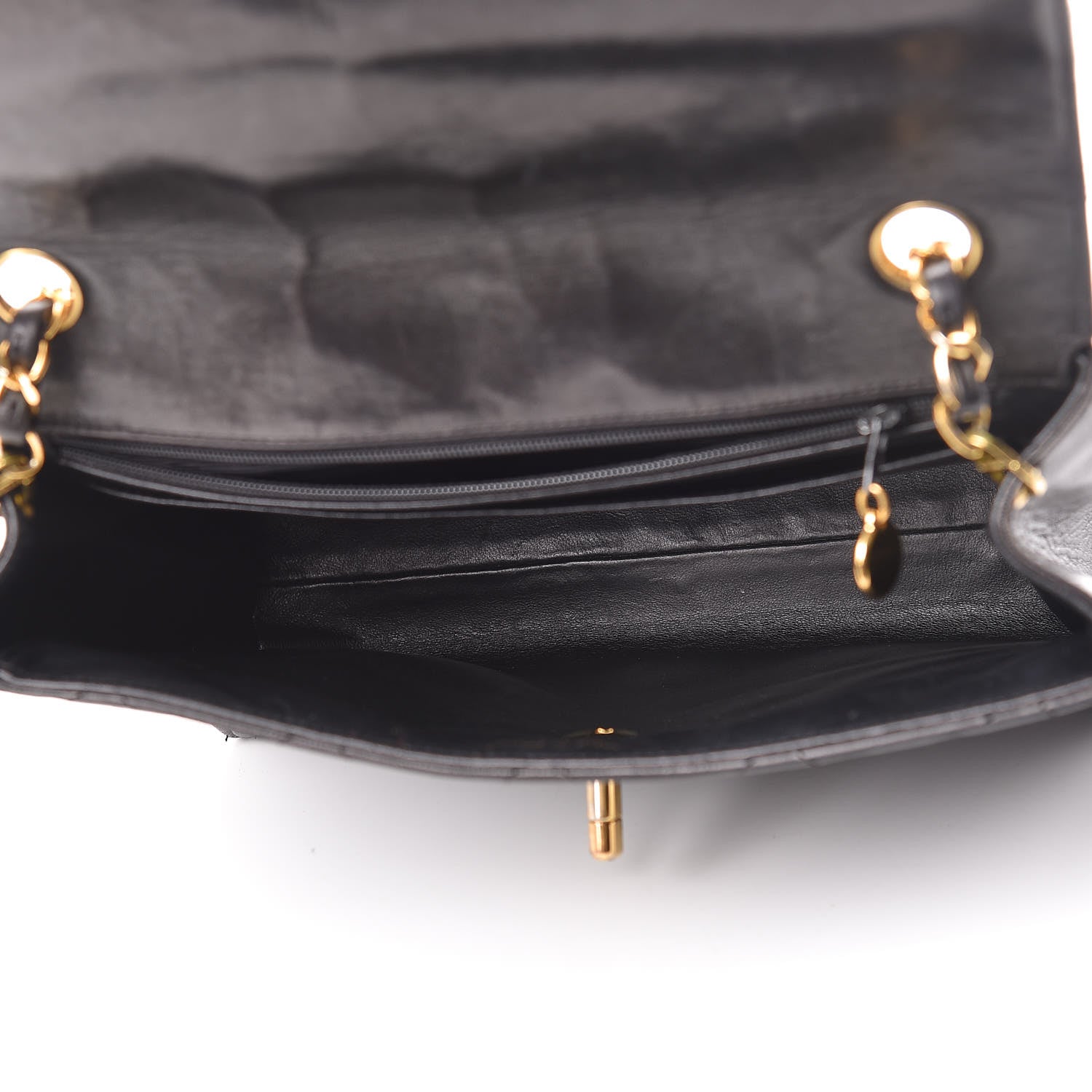 Chanel Lambskin Quilted Shoulder Bag Black 5 of 22