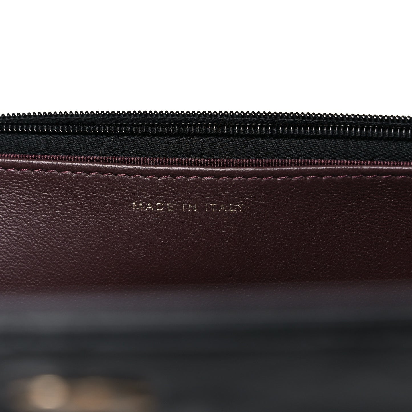 Lambskin Quilted Wallet On Chain WOC Black