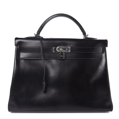 Hermes Box Kelly Retourne 40 Black 1 of 38