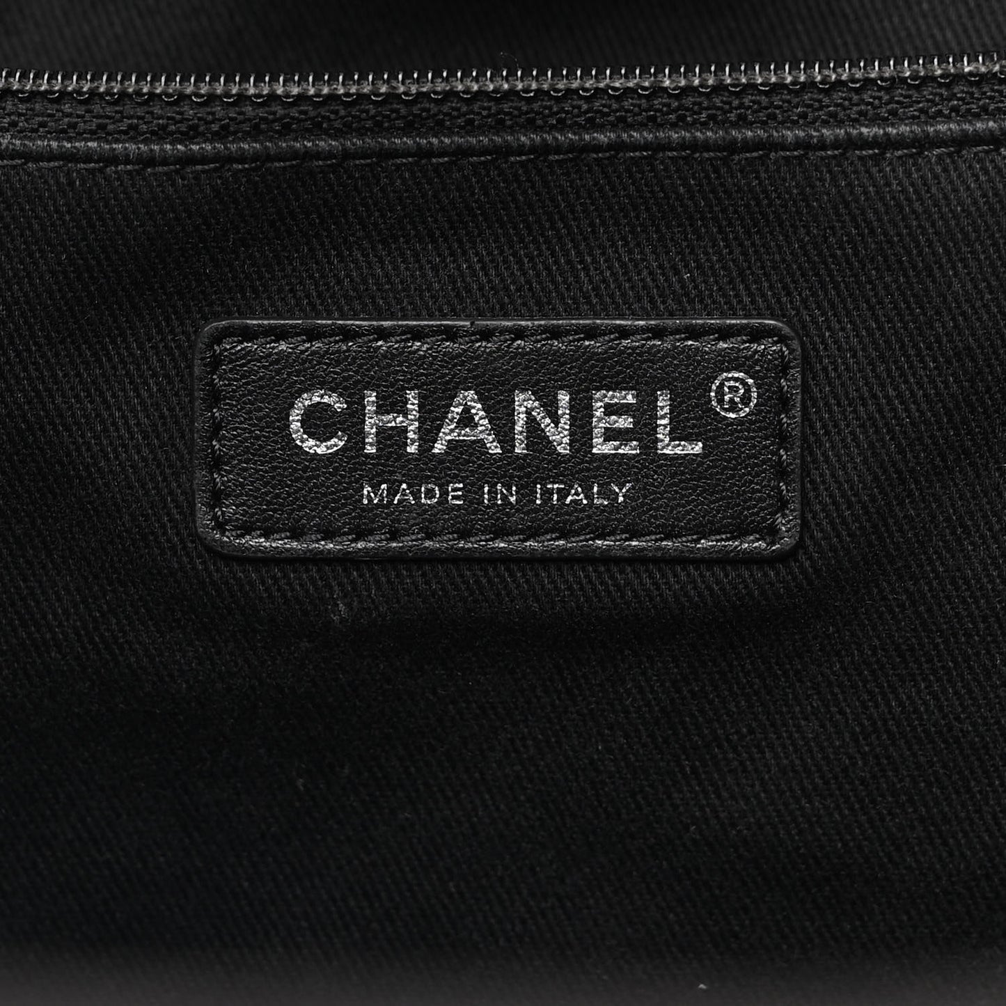 Canvas Pearl Medium Deauville Tote Black