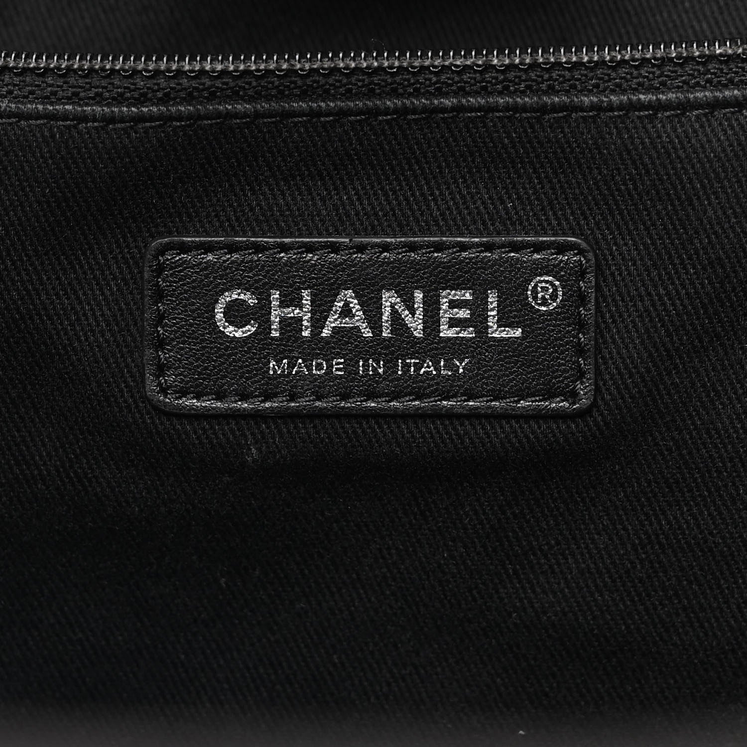 Chanel Canvas Pearl Medium Deauville Tote Black 5 of 10