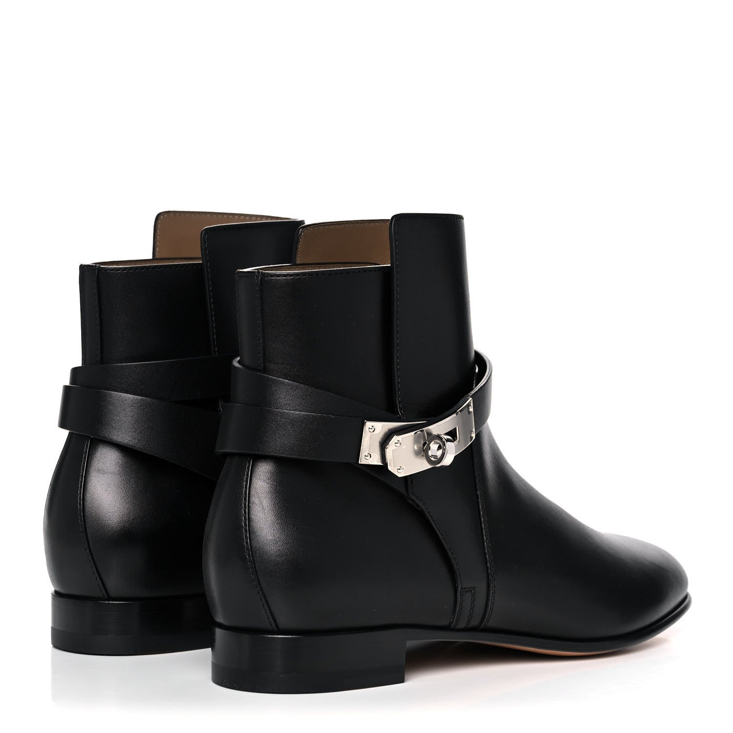 Hermes Calfskin Neo Low Boots 37 Black 4 of 10