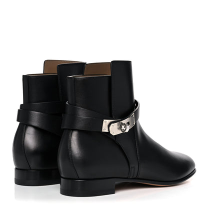 Hermes Calfskin Neo Low Boots 37 Black 4 of 10