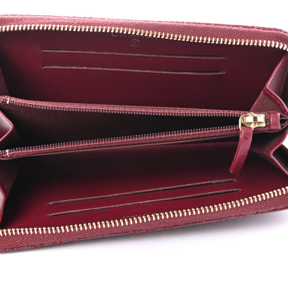 Chanel Lambskin Studded Quilted Zip Around Wallet Burgundy 5 of 8