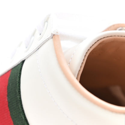 Gucci Calfskin Web Bee Embroidered Womens Ace Platform Sneakers 36 White 11 of 11