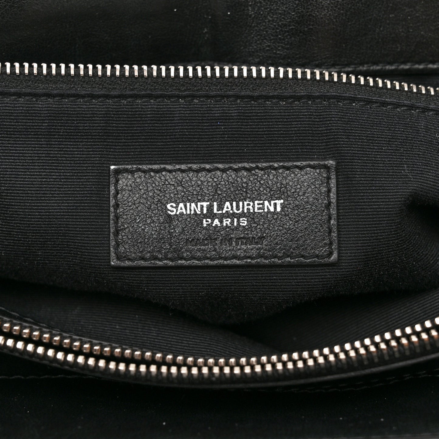 Calfskin Y Quilted Monogram Large Loulou Chain Satchel Black