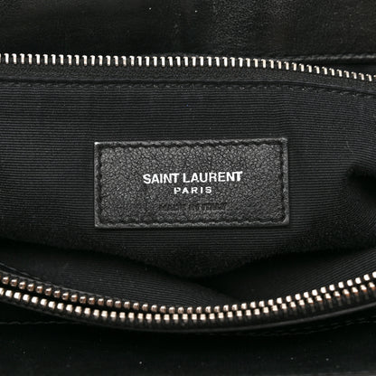 Saint Laurent Calfskin Y Quilted Monogram Large Loulou Chain Satchel Black 9 of 11