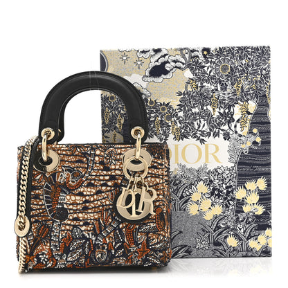 Christian Dior Smooth Calfskin Beaded Animals Mini Lady Dior Orange Multicolor 11 of 11