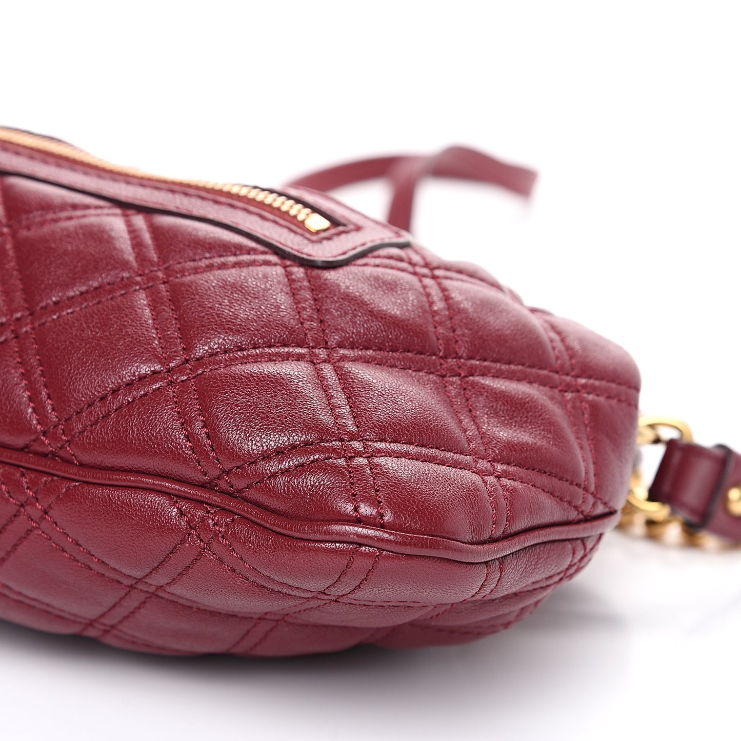 Calfskin Quilted Little Stam Bordeaux