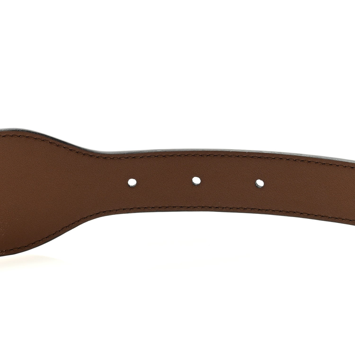 Gucci Efesto Leather GG Supreme Monogram Horsebit 50/25mm Belt 90 36 Brown Sugar Beige Ebony 4 of 4
