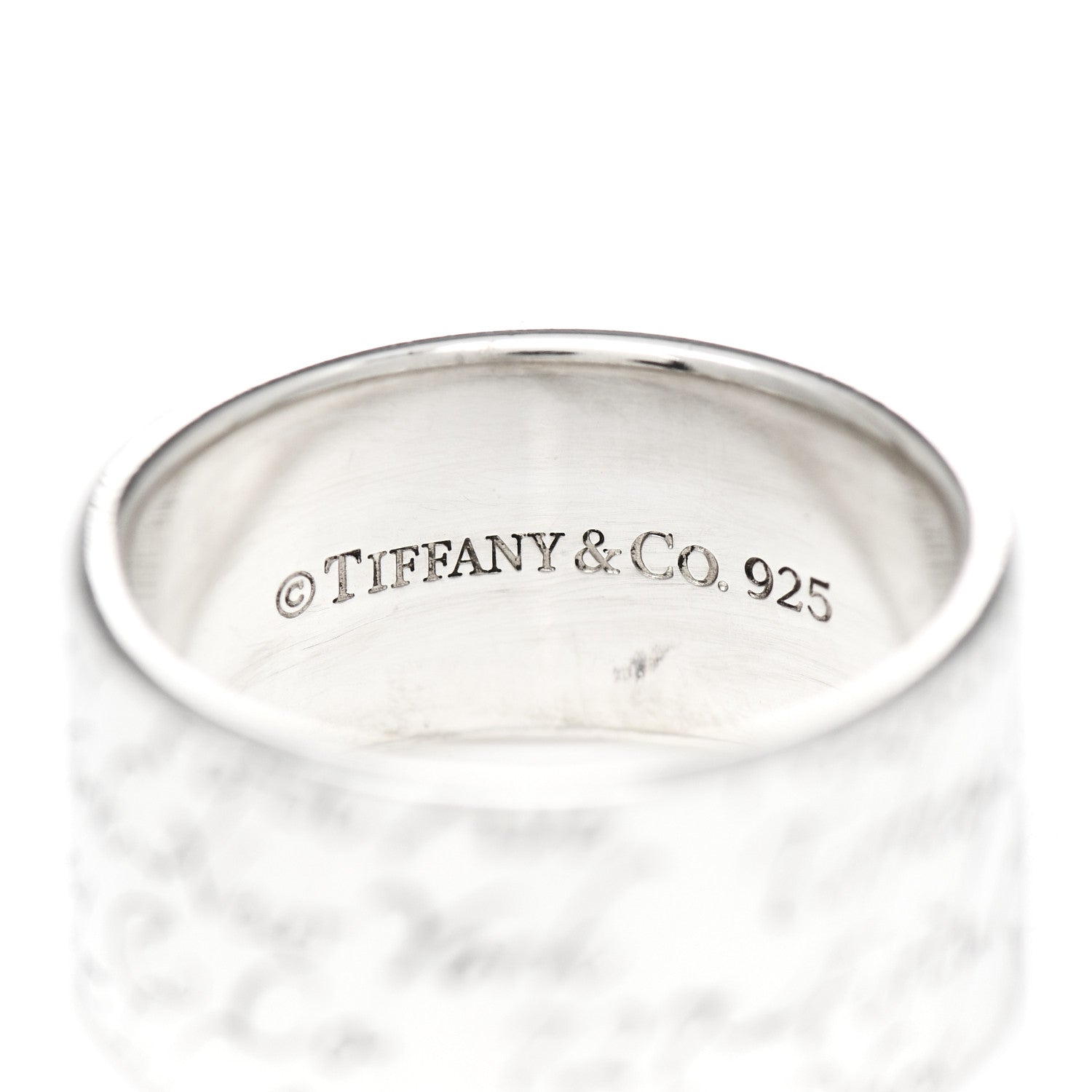 Tiffany Sterling Silver 10mm Notes Wide Ring 53 6.5 4 of 5