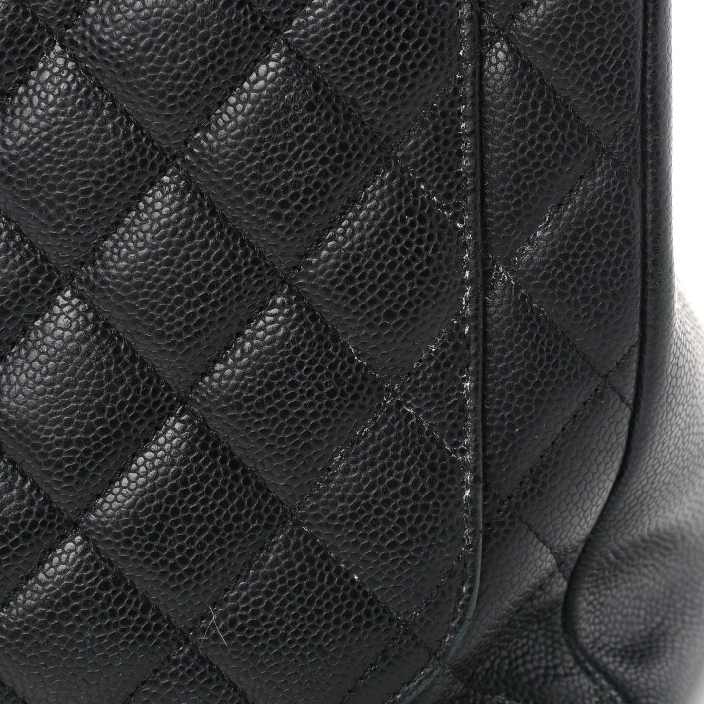 Caviar Quilted Grand Shopping Tote GST Black