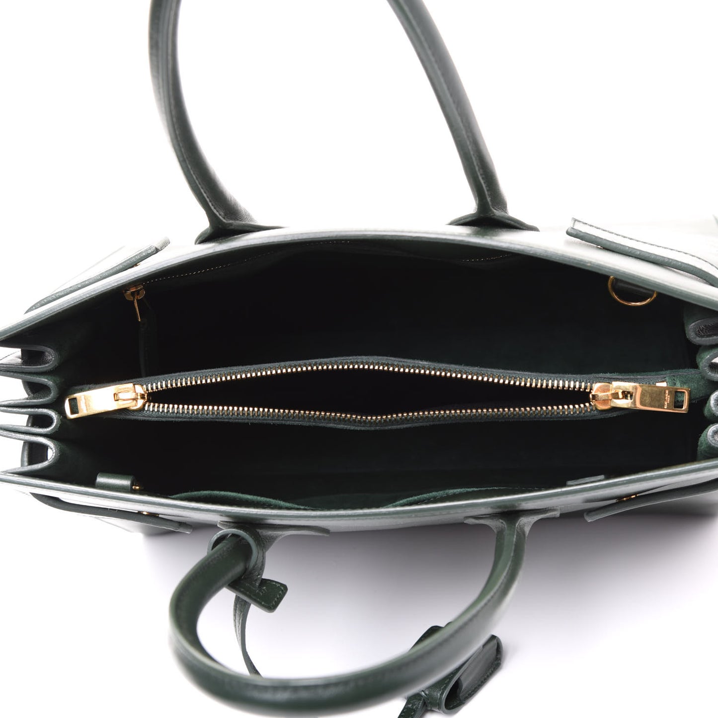 Calfskin Small Sac De Jour Dark Green