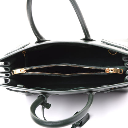 Saint Laurent Calfskin Small Sac De Jour Dark Green 4 of 10