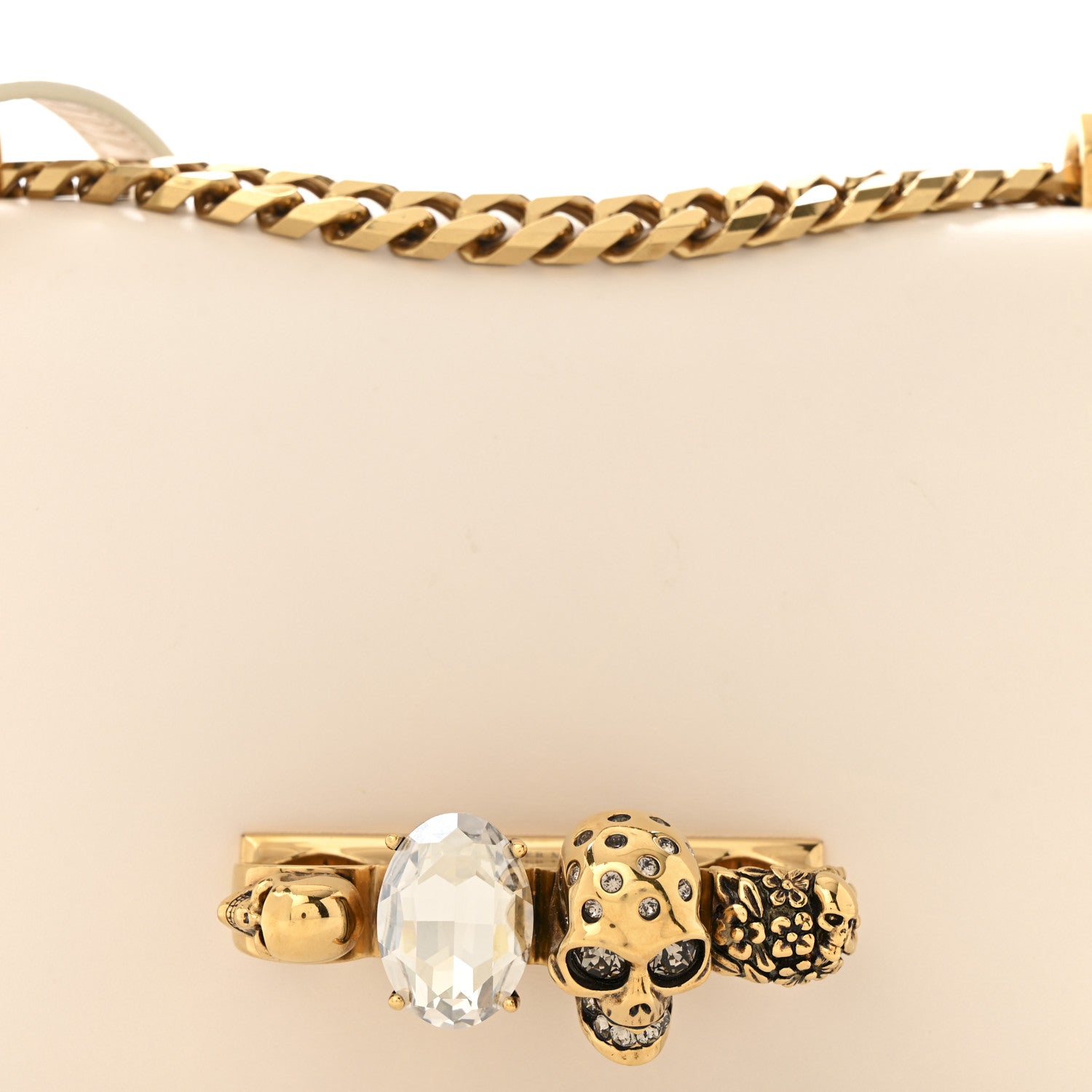 Alexander McQueen Calfskin Knuckle Crossbody White 7 of 12