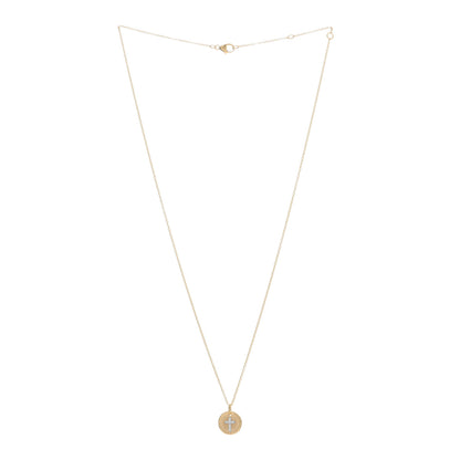 David Yurman 18K Yellow Gold Diamond Cable Collectibles Cross Charm Necklace 2 of 5