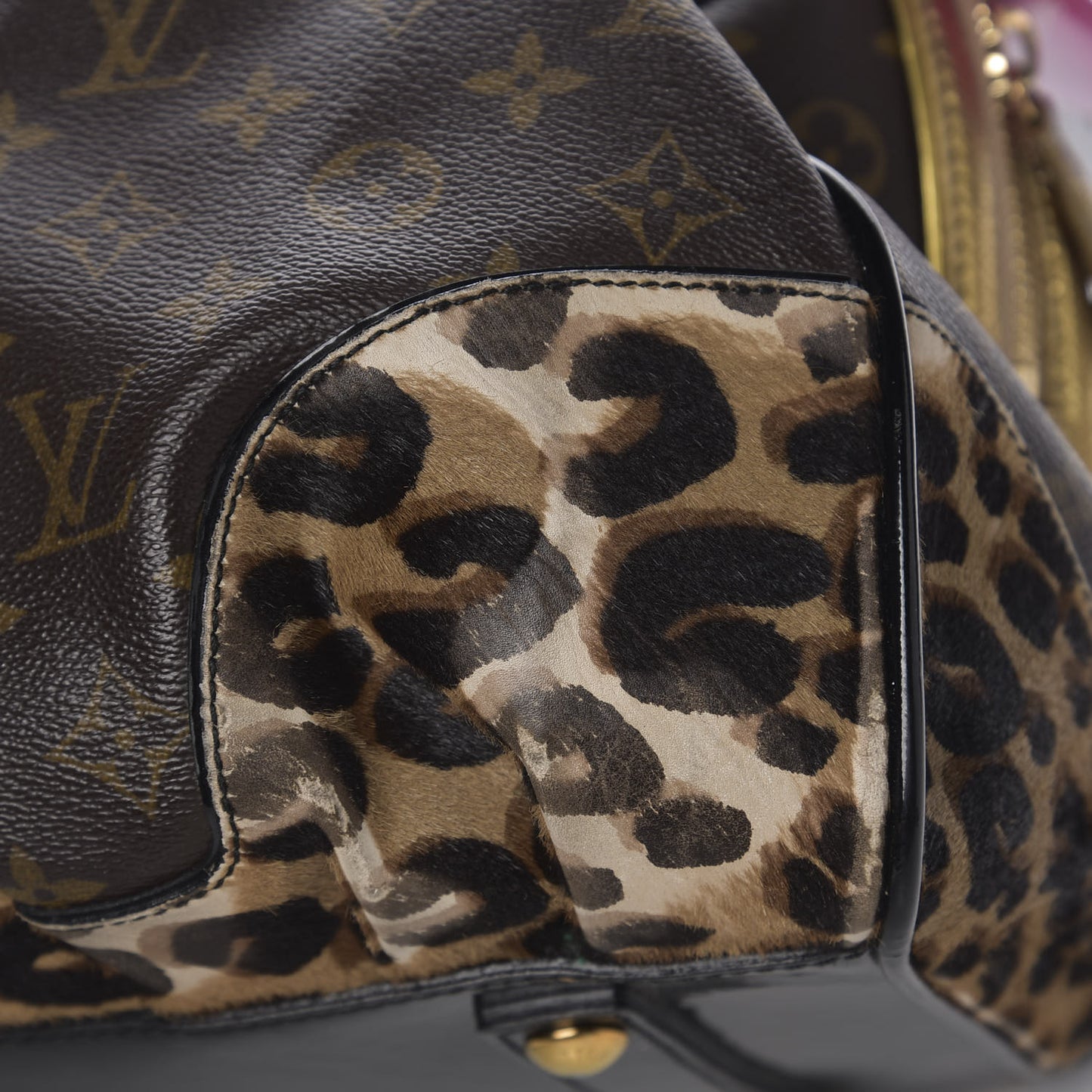 Monogram Leopard Stephen Bag