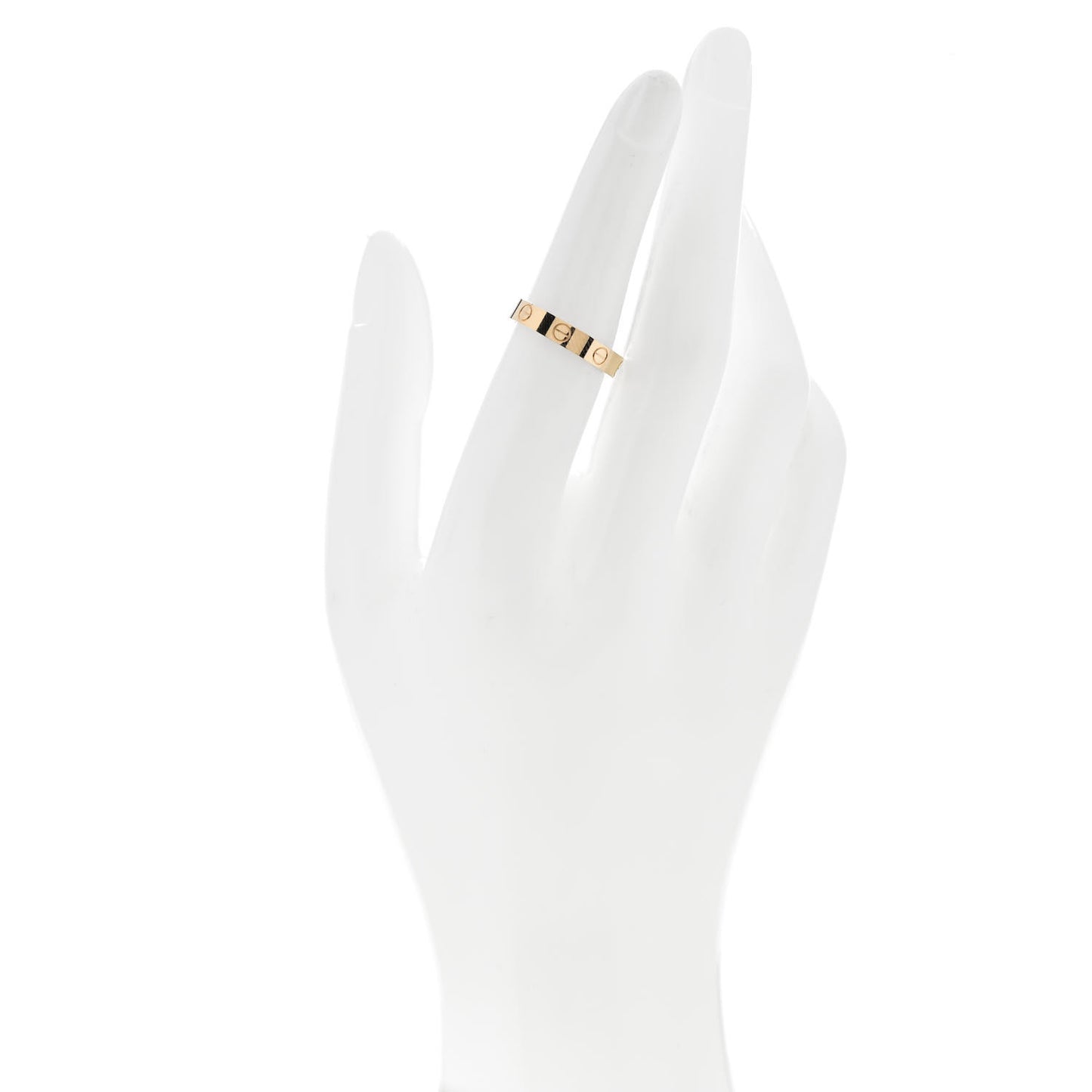 18K Yellow Gold 3.5mm LOVE Wedding Band Ring 53 6.5