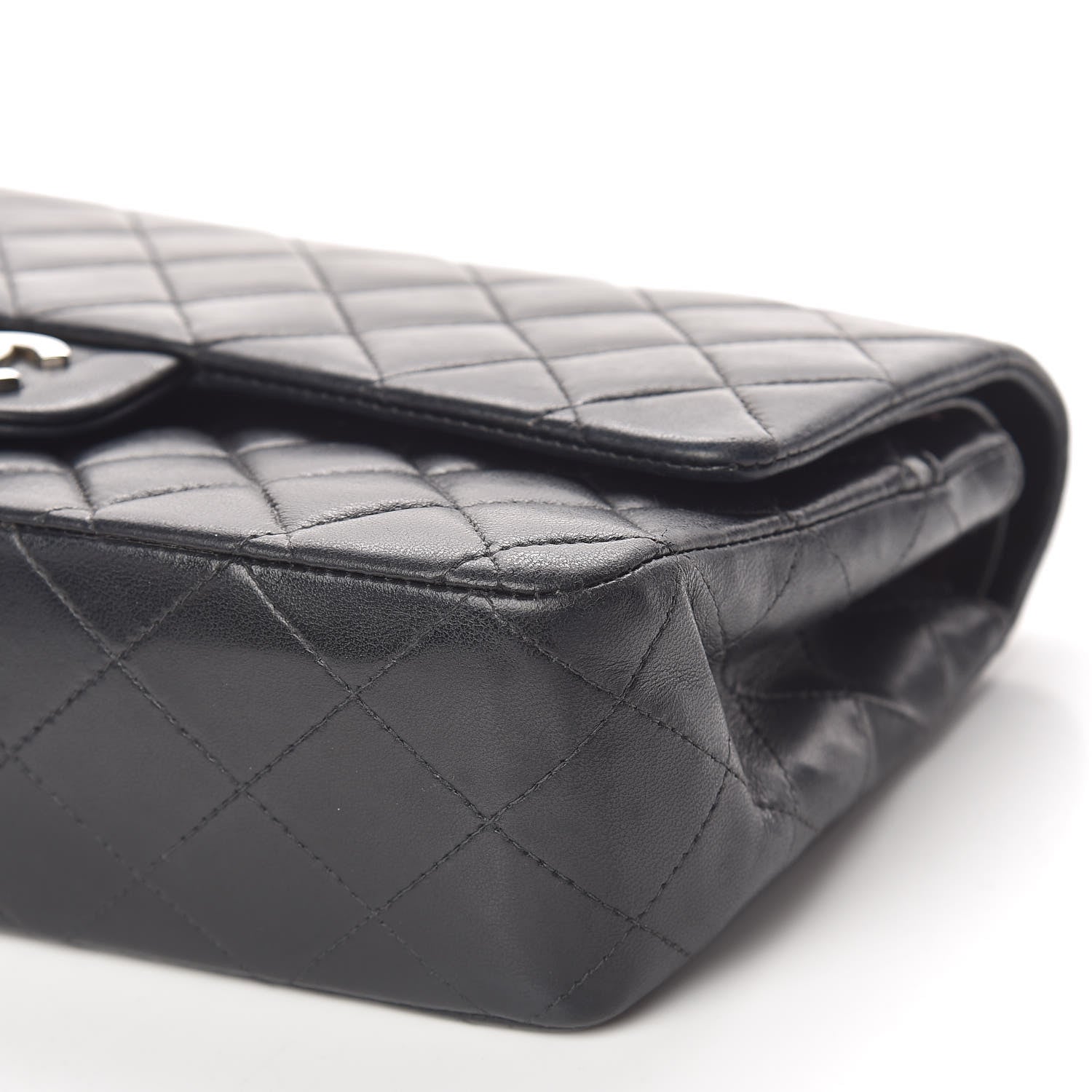 Chanel Lambskin Quilted Medium Double Flap Black 10 of 15