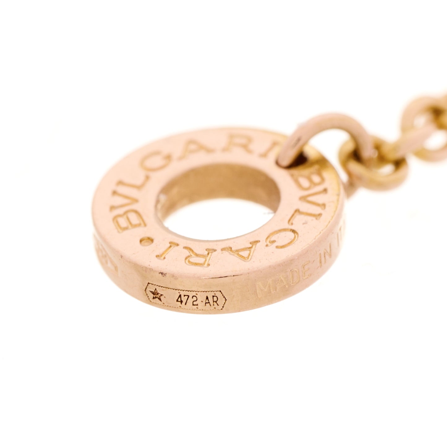 18K Rose Gold Mother of Pearl Carnelian BVLGARI BVLGARI Chain Bracelet