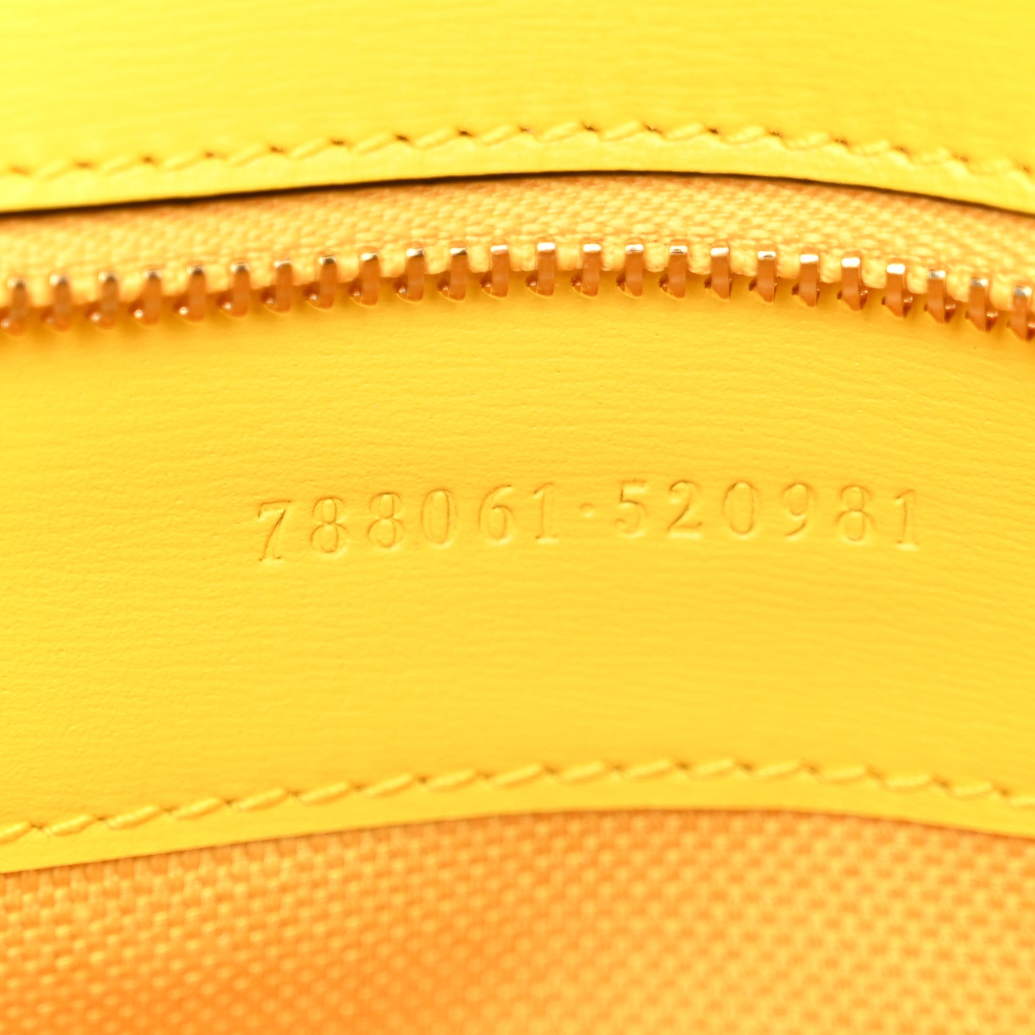 Gucci GG Monogram Textured Dollar Calfskin Small Luce Shoulder Bag Yellow 7 of 10