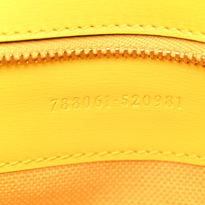 Gucci GG Monogram Textured Dollar Calfskin Small Luce Shoulder Bag Yellow 7 of 10