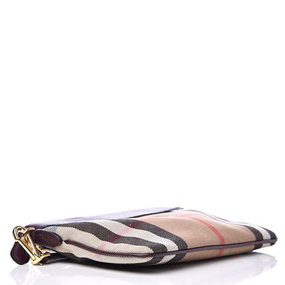 Burberry House Check Derby Peyton Crossbody Clutch Bag Mahogany Red 4 of 12