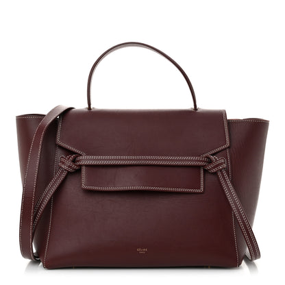 Celine Natural Calfskin Mini Belt Bag Burgundy 1 of 14