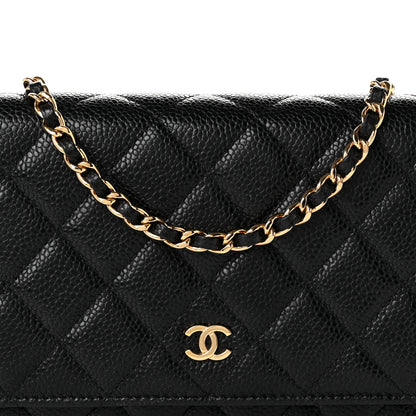 Chanel Caviar Quilted Wallet On Chain WOC Black 9 of 11