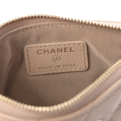 Chanel Caviar Quilted Small Cosmetic Case Beige 8 of 11
