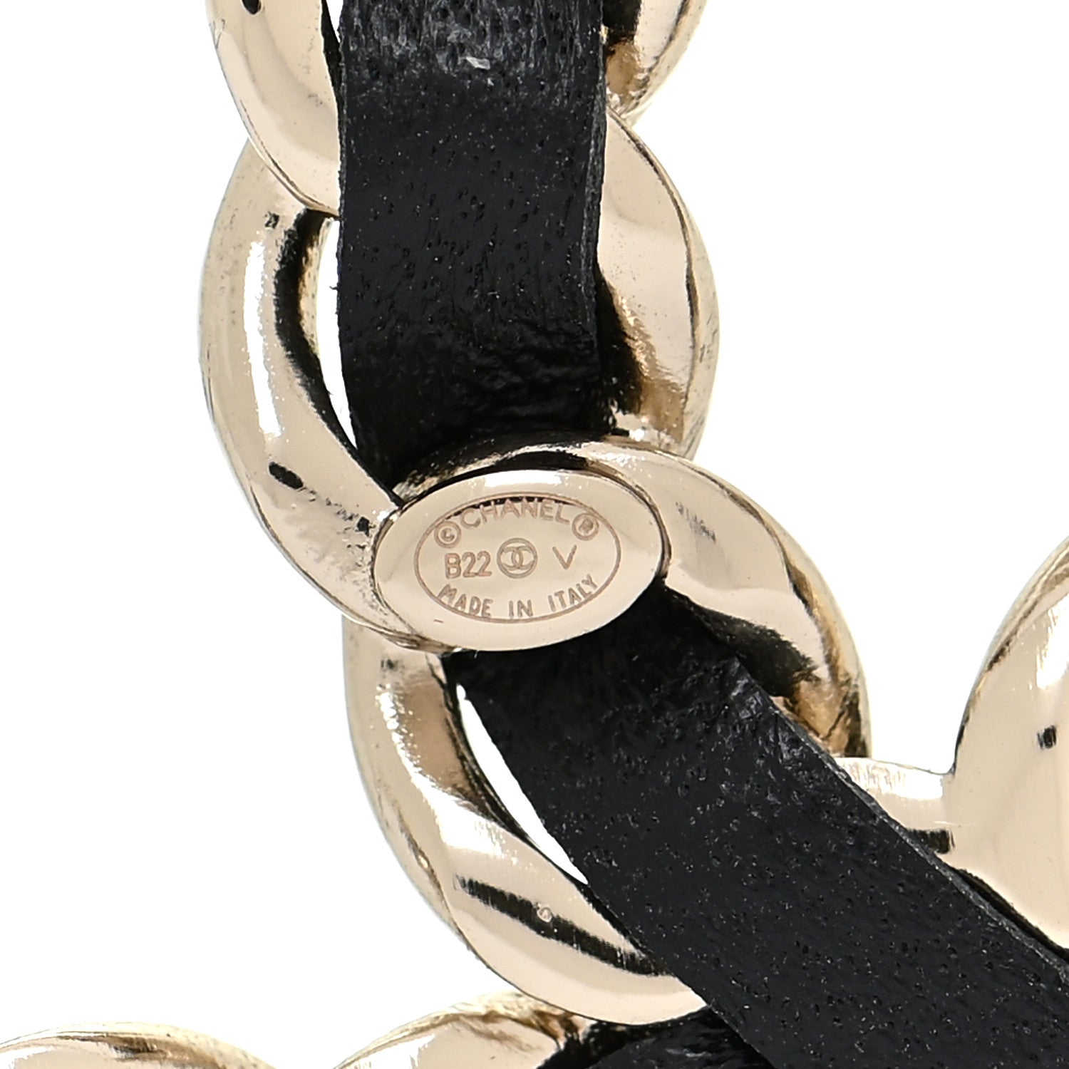 Chanel Lambskin Chain CC Brooch Black Gold 4 of 7