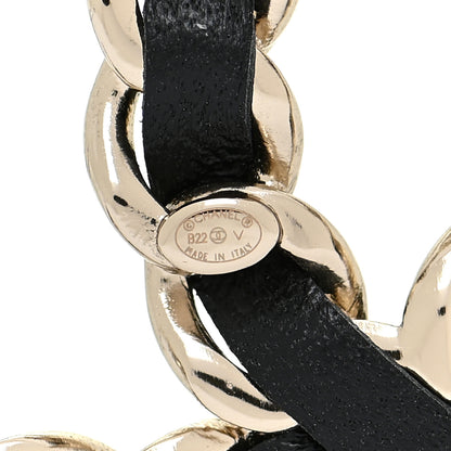 Chanel Lambskin Chain CC Brooch Black Gold 4 of 7