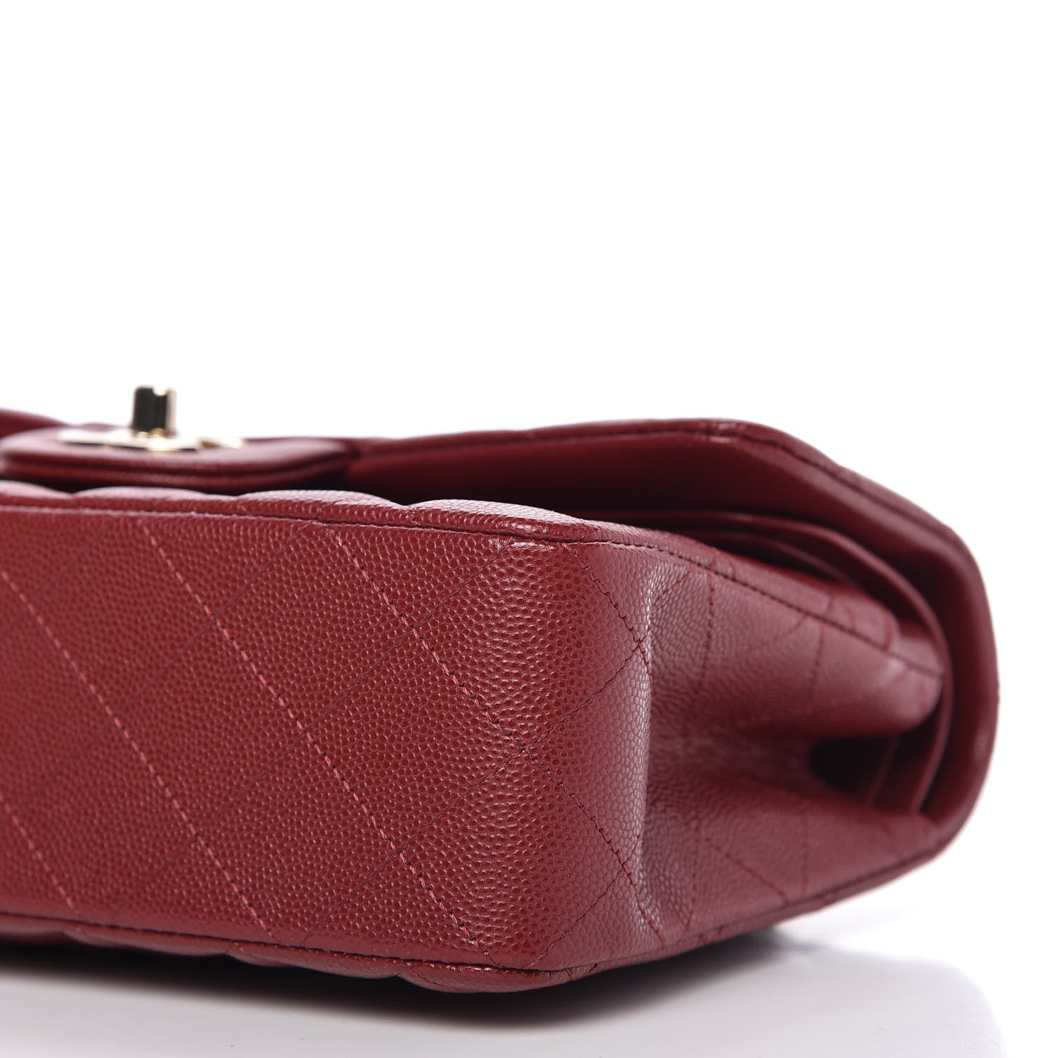 Chanel Caviar Quilted Small Double Flap Dark Red 7 of 10