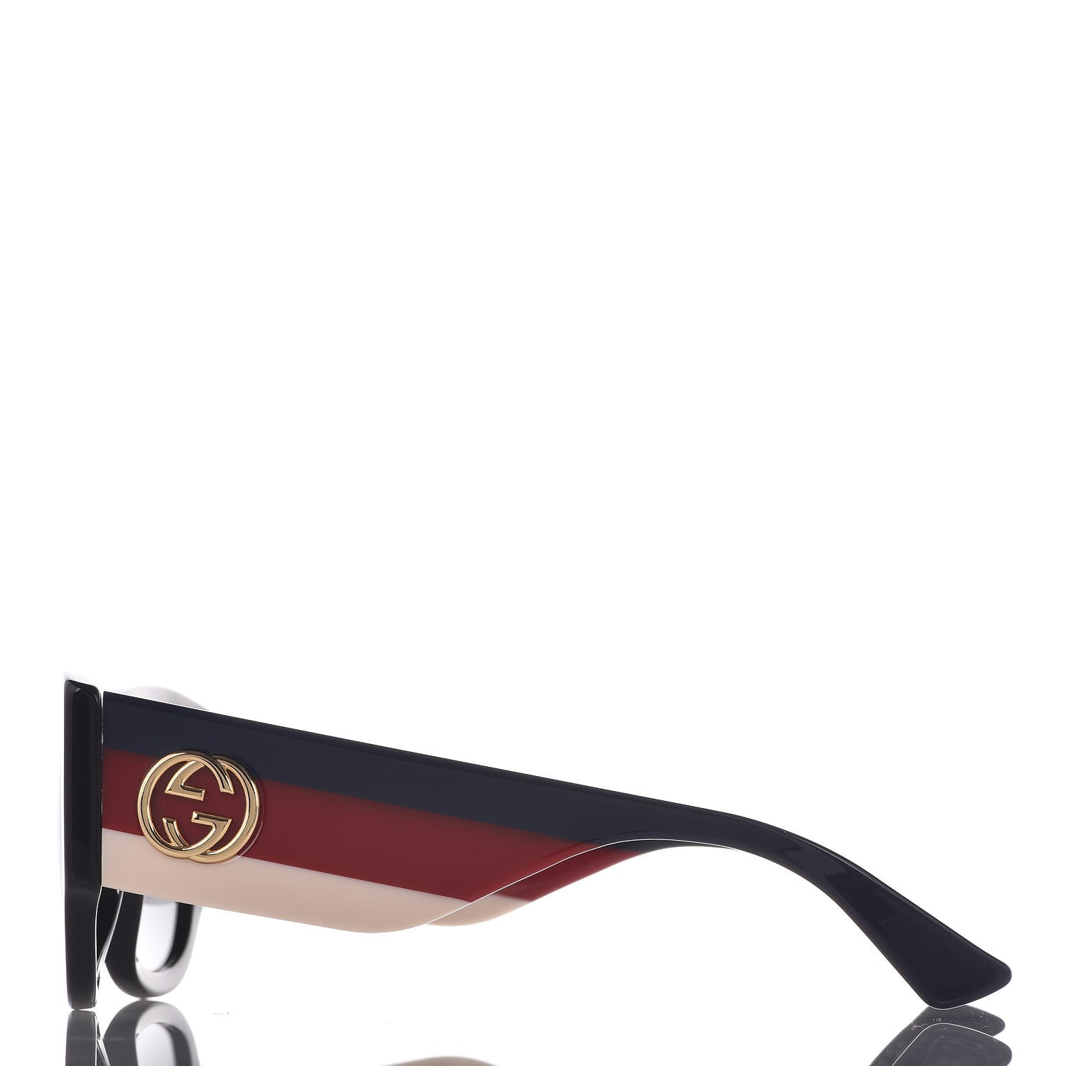 Gucci Acetate Web Oversized Frame Rectangle Sunglasses GG0276S Black 2 of 10