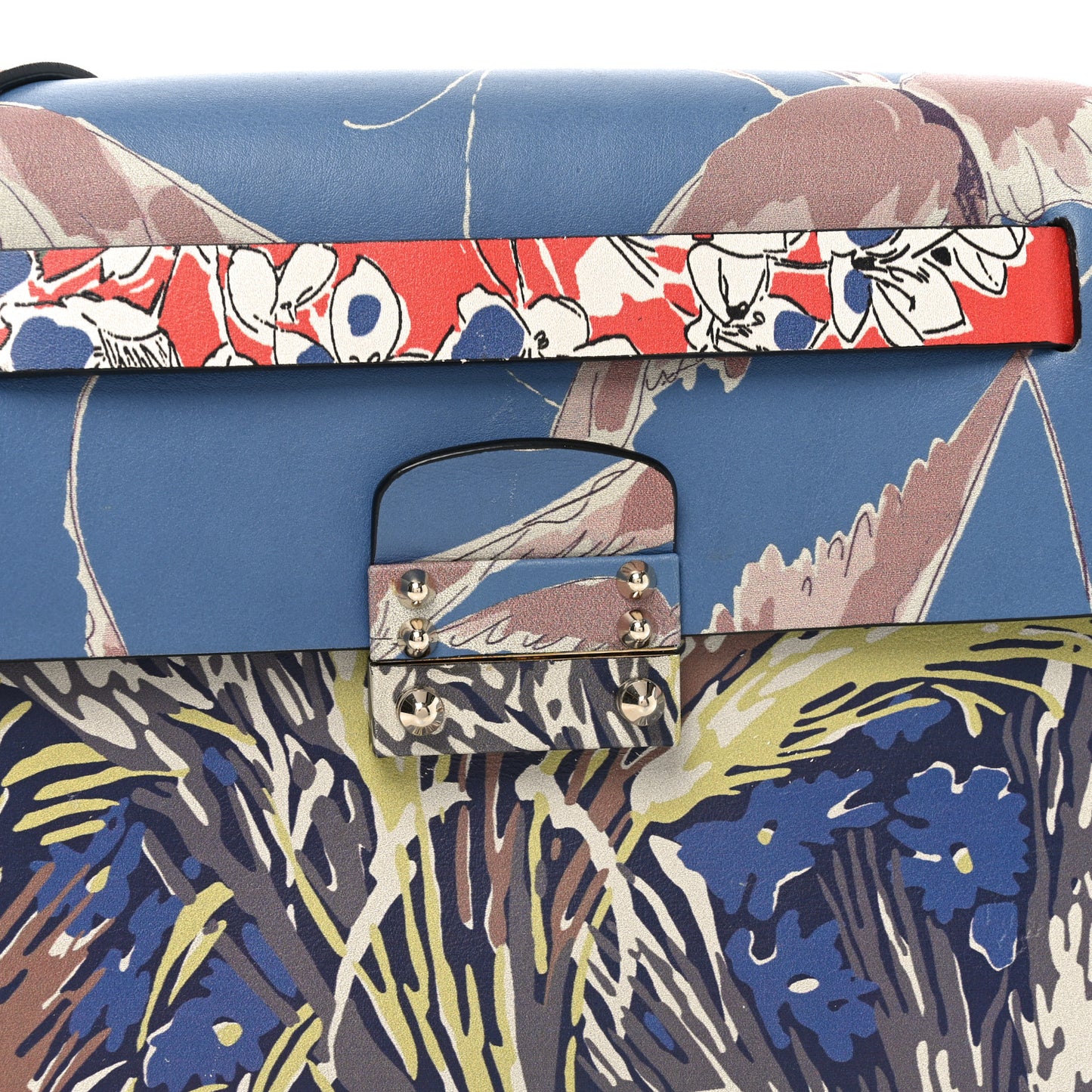 Calfskin Garden Couture Printed Mime Crossbody Multicolor