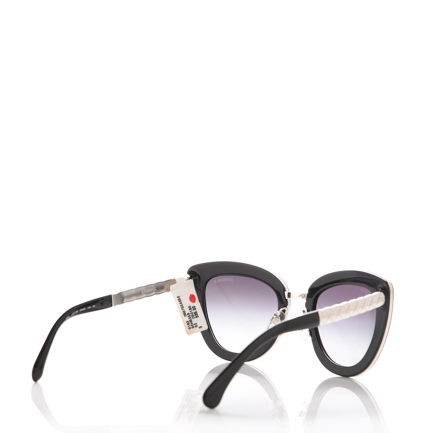 Chanel Cat Eye Quilted Sunglasses 5368 Black 4 of 8