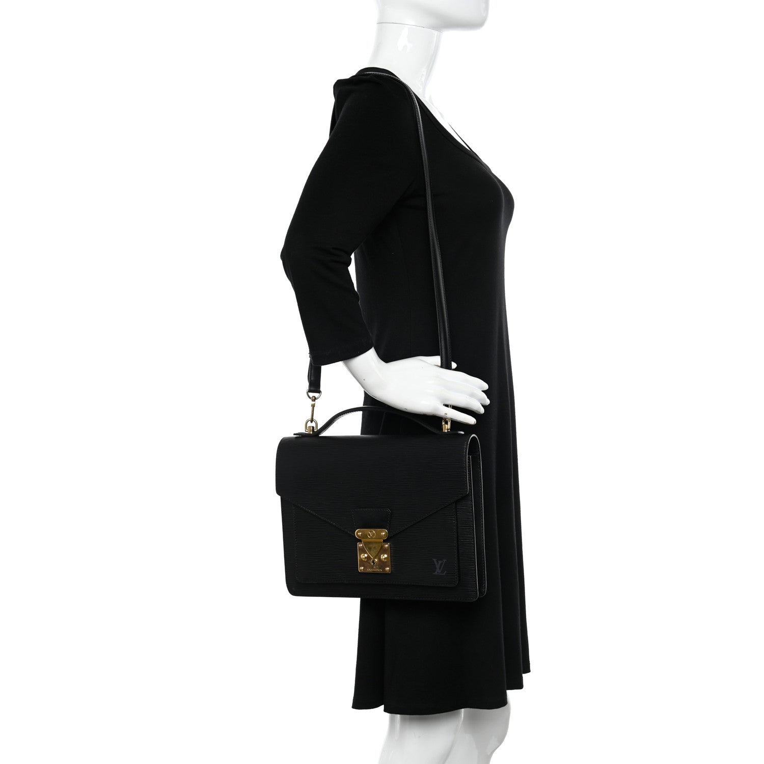 Louis Vuitton Epi Monceau Black 2 of 13