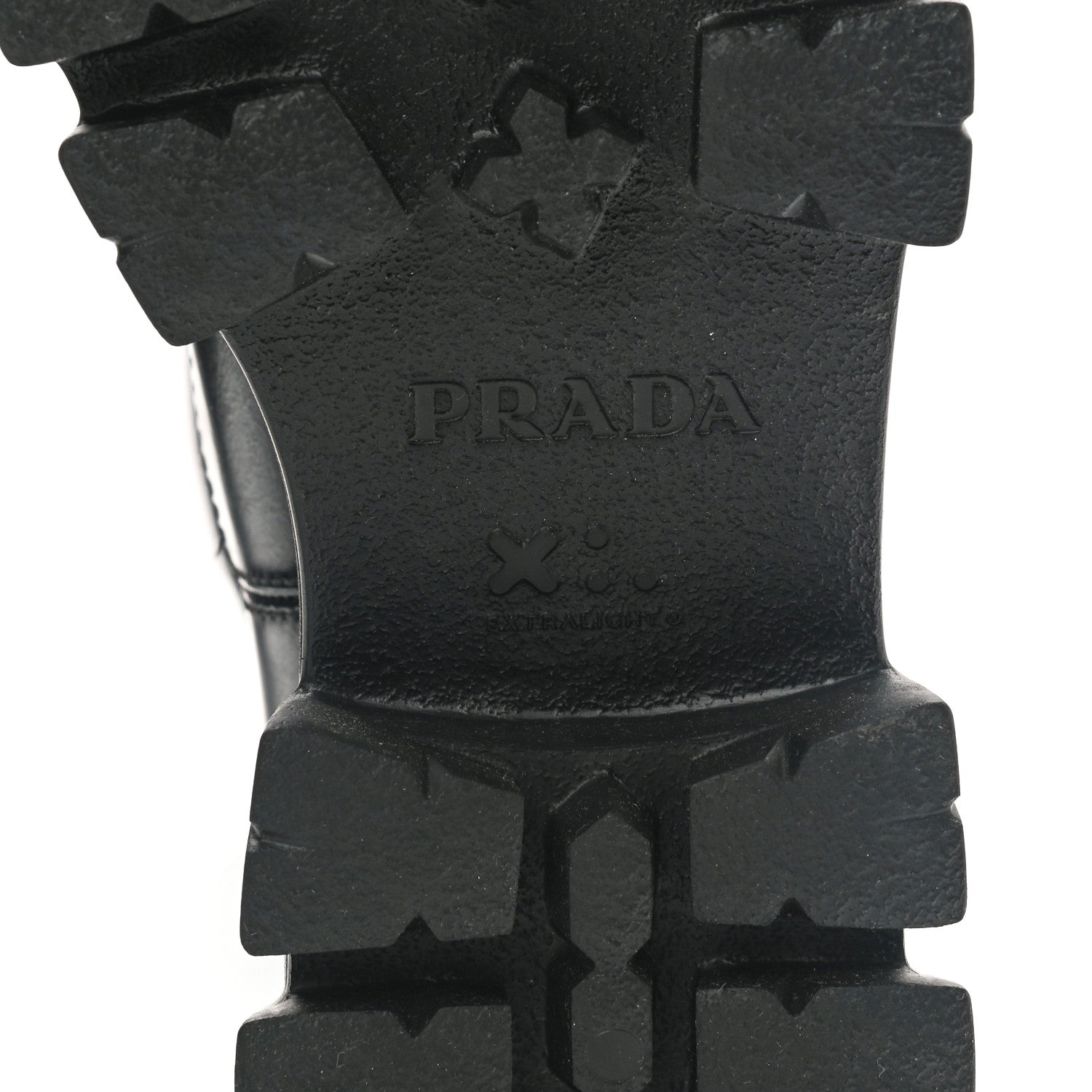 Prada Spazzolato Rois Re-Nylon Metal Triangle Logo Monolith Pouch Pocket 55mm Tall Boots 37 Black 6 of 8