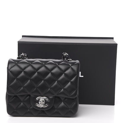 Chanel Lambskin Quilted Mini Square Flap Black 10 of 11