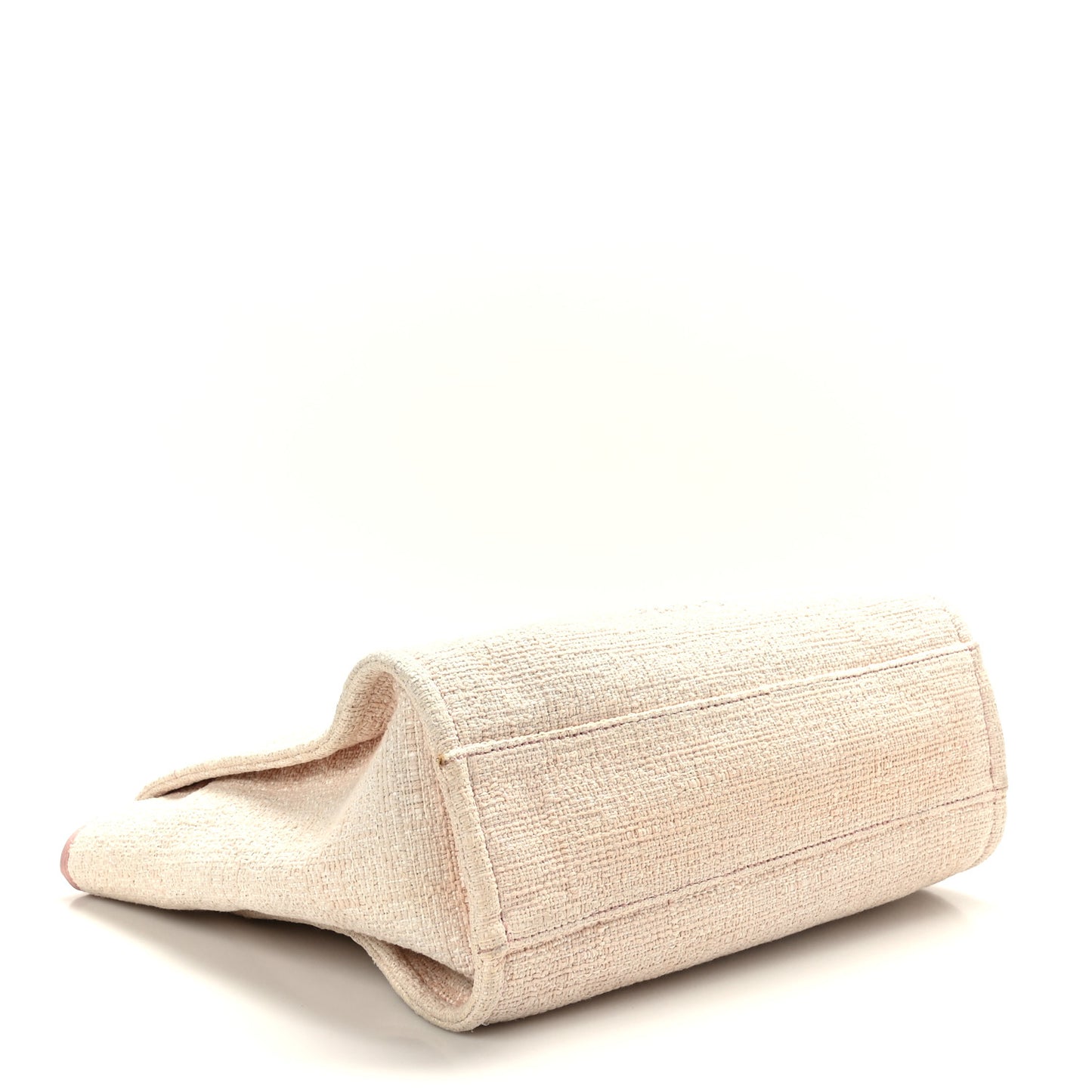 Woven Straw Raffia Small Deauville Tote Pink