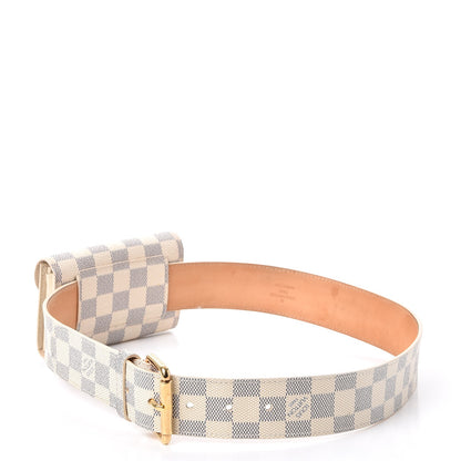Louis Vuitton Damier Azur Pochette Solo Belt 85 34 4 of 12